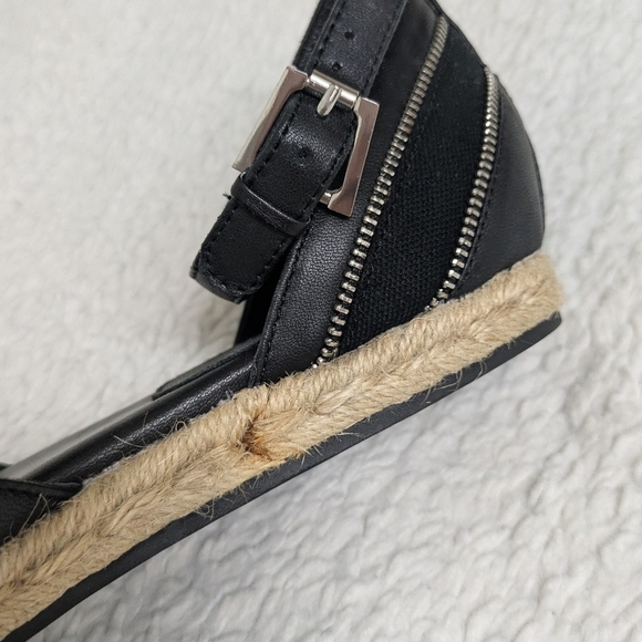 Botkier New York Hudson Zipper Ankle Strap Black Espadrille Sandal 6 - Picture 6 of 6